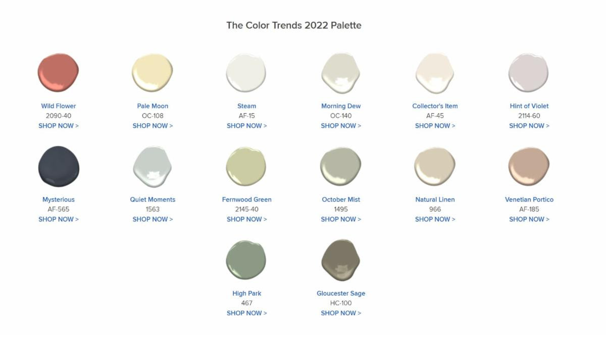 Benjamin Moore Color Trends