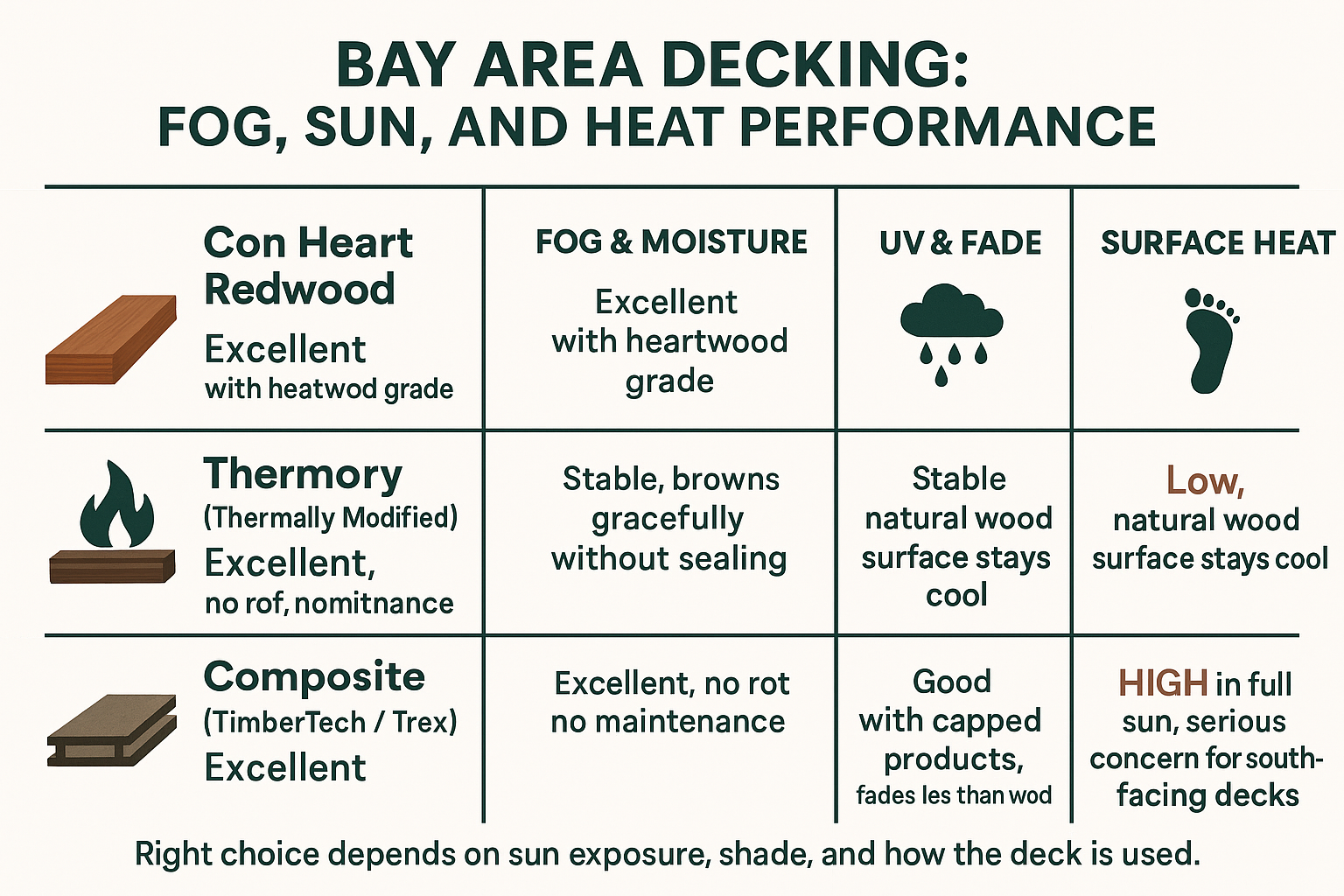 Which Deck Wood Actually Holds Up in the Bay Area Sun? 2 Which Deck Wood Actually Holds Up in the Bay Area Sun?