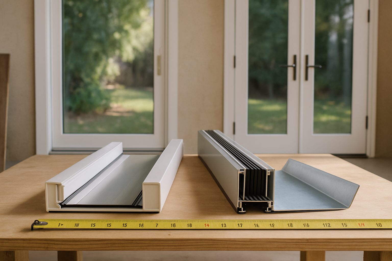 Sliding or Swinging Patio Doors: What Bay Area Weather Should Decide 1 Flush threshold and raised patio door sill compared side by side with a sill pan